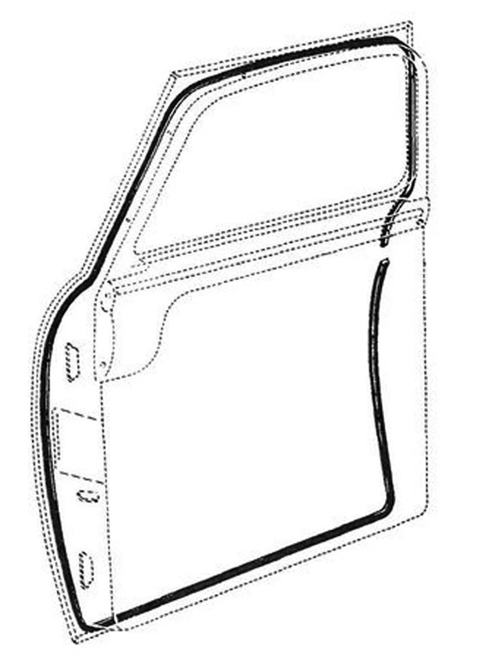 Kit de sellado de puerta * Ambas puertas Ford Tudor 1952-54 sedán de 2 puertas, cupé y vagón rancho Foto 1 de 1