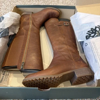 Timberland Banfield высокий водонепроницаемый ботинки A19A4 коричневый колена молнии женщин размер 8 - Изображение 1 из 4