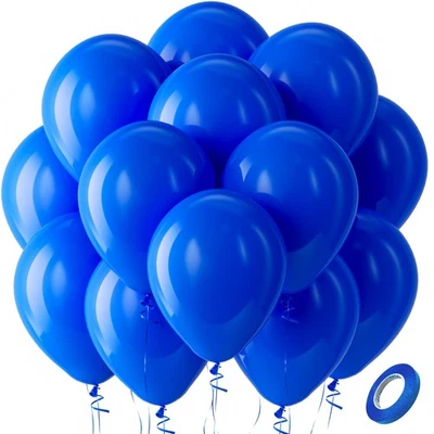 Royal Blue Latex Balloons - 100 Pack 12 Helium Birthday Graduation Party Decor - Image 1 of 4