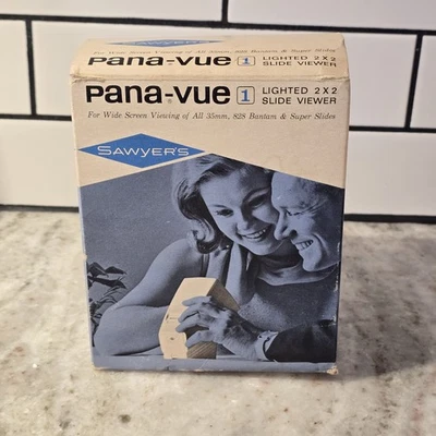 Vintage Pana-Vue 1 Lighted 2x2 Slide Viewer In Box - Image 1 of 4