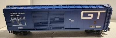 MTH O Scale 50' Double Door Box Car Grand Trunk Western #596406 - Image 1 of 4