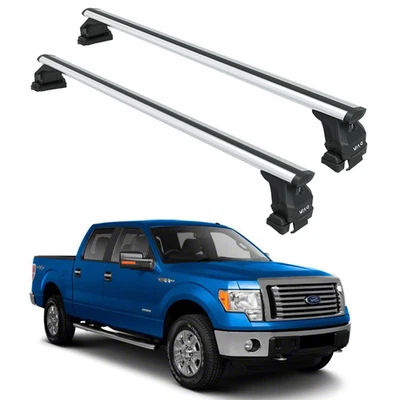 For Ford F-150 12th Gen (2009-2014) Roof Rack Cross Bars Normal Roof, Silver - Image 1 of 4