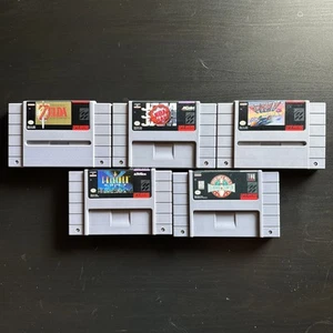 Super Nintendo (SNES) Video Game Bundle [Lot of 5 Tested] - Picture 1 of 7