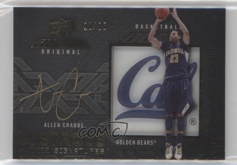 2013 Upper Deck Black Lustrous Signatures Gold /25 Allen Crabbe Rookie Auto RC - Image 1 of 2