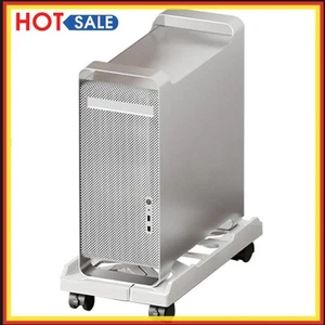 Mobiler Computer-Tower-Ständer mit 4 Lenkrollen verstellbarer CPU-Ständer (weiß) - Afbeelding 1 van 8