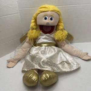 Títere grande de 26 pulgadas ángulo cuerpo completo niña rubia ojos azules marionetas ridículas - Imagen 1 de 11