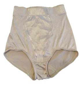 Light Beige/Floral High Waist Vanity Fair Body Shaper Girdle Pantie -XL - Picture 1 of 6