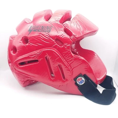 ProForce Lightning Sparring MMA Headgear Helmet Padding Red Child Youth XL - Image 1 of 4