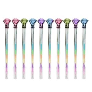 10x/Set Glitter Gel Pen Colorful Rainbow Pen Neons Gel Pen Big Diamonds Pen - Picture 1 of 8