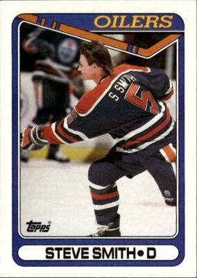 1990-91 Topps Steve Smith #368 Edmonton Oilers - Image 1 of 2