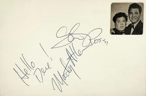 ALLEN & ROSSI Dual Signed 4"x6" INDEX CARD Marty Allen  Steve Rossi COMEDY TEAM - Picture 1 of 6