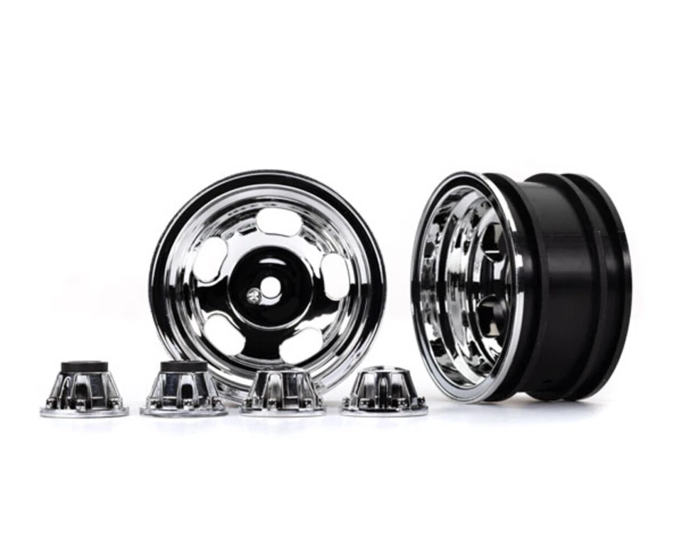 Traxxas Felgen chrome 2.2 mit Zentral Kappen TRX8158X Ford F-150 1979 High Trail - Bild 1 von 1