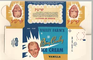 Vintage 1953 Bing Crosby Ice Cream Box - Picture 1 of 2