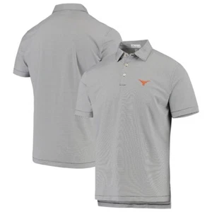 Texas Longhorns Peter Millar Jubilee Stripe Polo - Black. Summer Comfort - Picture 1 of 12