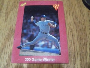 NOLAN RYAN  300 GAME WINNER  CLASSIC   1991 BASEBALL CARD