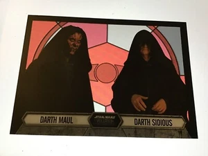 2016 Topps Star Wars Evolution Stained Glass insert #4 Darth Maul Darth Sidious - Picture 1 of 3