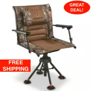 Portable Hunting Chair Armrest Blind Camo Foldable Camping Bonfire Fishing Seat - Picture 1 of 12