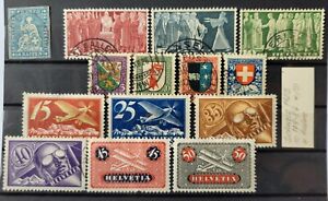 Briefmarken Schweiz ungebraucht und gestempelt