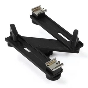 13" Macro Twin Speed Light Flash Hot Shoe Mounting Bracket Mount Holder Studio - Picture 1 of 9