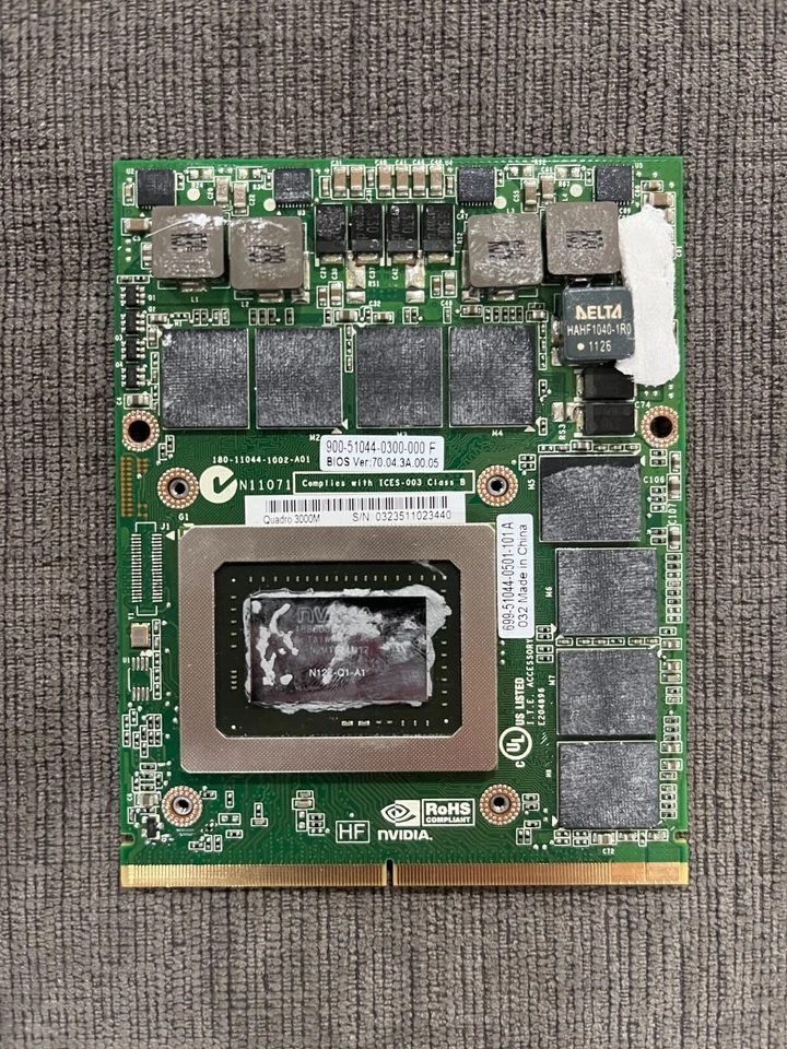 NVIDIA QUADRO Q3000M 2GB Video Card N12E-Q1-A1 - Image 1 of 2