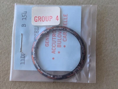 NOS Vintage Bulova Caravelle World Time Non-GMT 'B154' Bezel FOR 695 CASES ONLY - Image 1 of 4