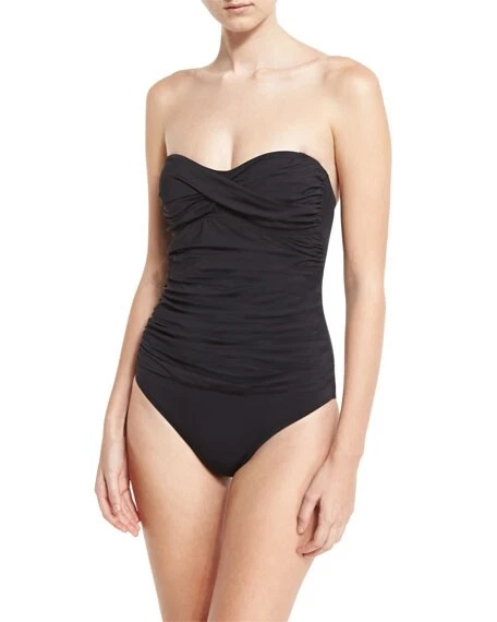 Traje de baño de una pieza Letarte Essentials Bandeau (negro) talla XS 149880 Foto 1 de 1