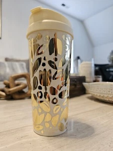 Kate Spade New York Gold Insulated Travel Tumbler, BPA Free, Stylish Coffee Mug" - Picture 1 of 6