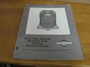 Briggs & Stratton MS-6247 Electric Motor Service & Repair Instructions - Picture 1 of 9