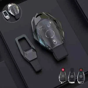 Metal Car Key Fob Case Cover For Mercedes Benz A C E S G SLK ML GLK GLE GLC GLS - Picture 1 of 9