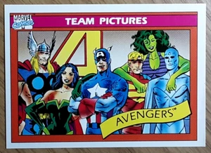 1990 Marvel Universe Card 138 AVENGERS. Free New Top Loader. - Picture 1 of 3