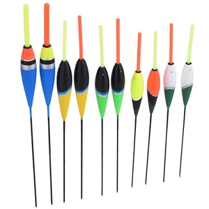 10Pcs Colorful Fishing Carp Floats Bobbers Hooks Freshwater Floating Tackle MU - Picture 1 of 7