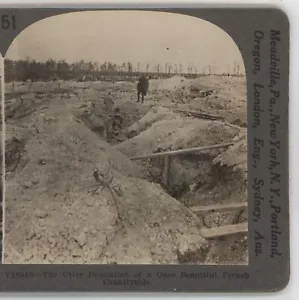 Utter Desolation once Beautiful Countryside France WWI Keystone Stereoview c1915 - Picture 1 of 4