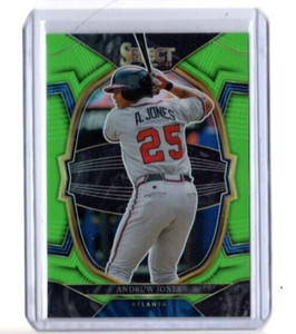 2023 Panini Select Concourse Neon Green PRIZM Andruw Jones Parallel #'d 27/75