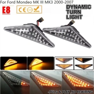 White Lens LED Side Repeater Indicator Light For Ford Focus MK1 For Mondeo MK3 - Picture 1 of 10