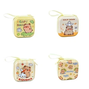 Capybara Designs Tin Coin Purse Earphones Storage Bag For Kids And Teens - Picture 1 of 12
