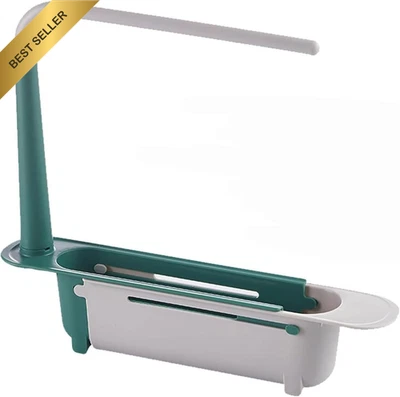 over Sink Adjustable Dish Rack with Telescopic Design | 2-Tier Drying Tray & Spo - image 1 of 4