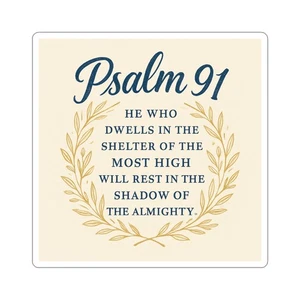 Faith-based Stickers, Inspirational Psalm Decor, Bible Verse Art, Cute Christian - Picture 1 of 4