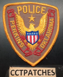 PERKINS, OKLAHOMA POLICE SHOULDER PATCH OK - Picture 1 of 2