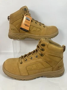 BNIB Mens JCB Load All Honey Nubuck Water Resistant Leather Safety Boots Size 13 - Picture 1 of 24