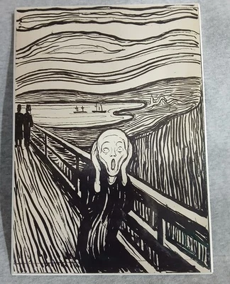 Litografía de colección Edvard Munch "The Cry" Scream Acrylic Art Institute Chicago Foto 1 de 4