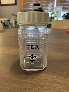 Vintage Hazel Atlas diamond pattern Asian tea mason jar With Lid - Picture 1 of 11