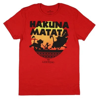 Disney Lion King Men's Hakuna Matata Silhouette Sunset Adult T-shirt - Image 1 of 3