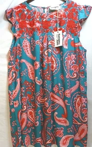 Savanna Jane Dress 1X NWT Boho Paisley Embroidered Floral Cap Sleeve Lined Rayon - Picture 1 of 14