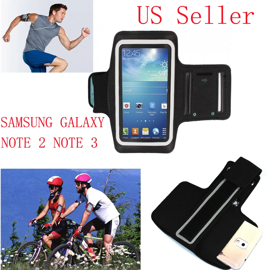 Funda blanda con banda para brazo de ejercicio para correr para Samsung Galaxy Note 3 N9000 N9002 Foto 1 de 4