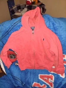 Polo By Ralph Lauren Boys Red Zip Hoodie Sweatshirt - Size 6 - Picture 1 of 3