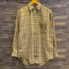 RRL Double RL Ralph Lauren Flannel Check Shirt Men'S Size s Cotton Yellow 90'S