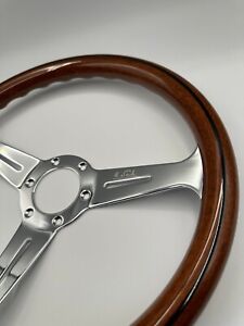 NARDI Classic 360mm Steering Wheel Mahogany Wood with Chrome Finish