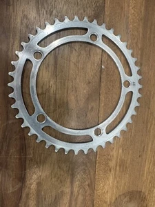 Plato Vintage 42 Dientes 42t 130 BCD Plata Carretera Aleación - Imagen 1 de 3