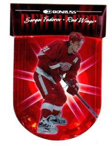 1997-98 Donruss RED ALERT #3 Sergei Fedorov SERIAL #3070/5000 DETROIT RED WINGS