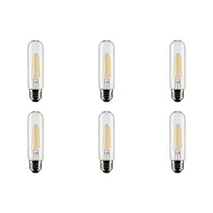 8W T10 LED - Clear - Medium base - 90 CRI - 2700K - 120V - 6-Pack - Picture 1 of 6